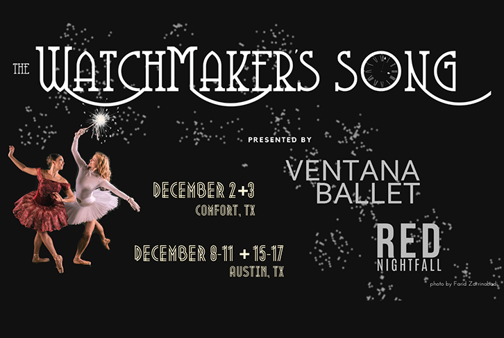 Ventana Ballet sparks the holiday magic for the 5th year with The Watchmaker’s Song, an interactive re-imagining of the story of The Nutcracker