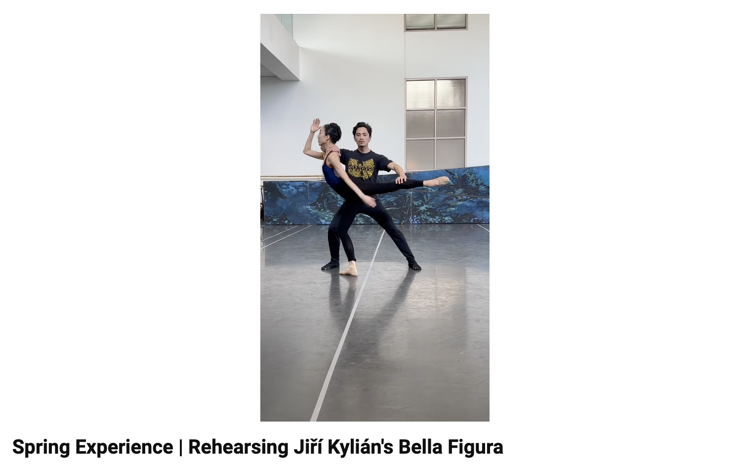 Spring Experience | Rehearsing Jiří Kylián's Bella Figura