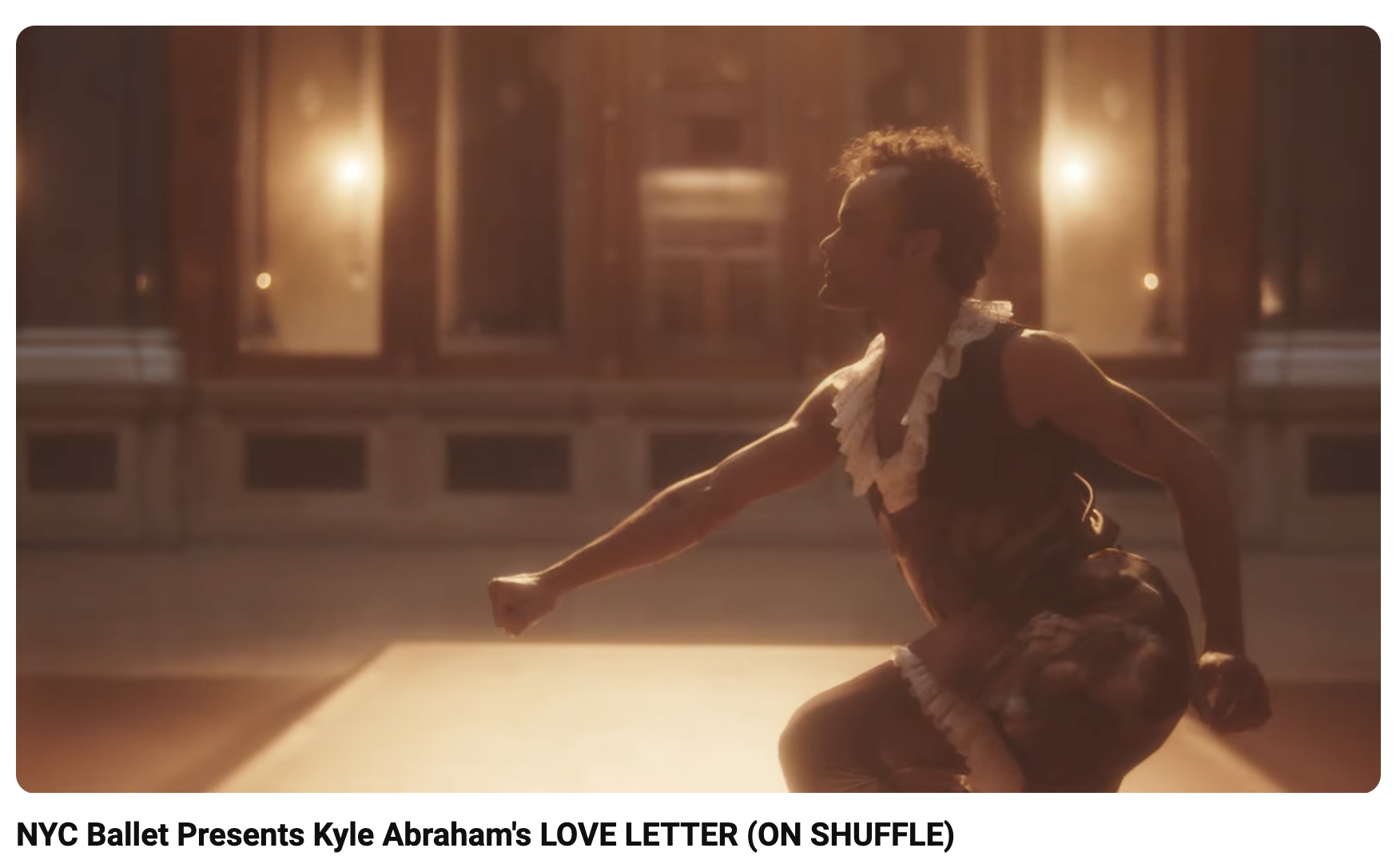 NYC Ballet Presents Kyle Abraham's LOVE LETTER (ON SHUFFLE)