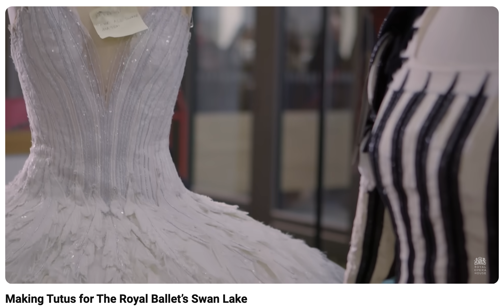 Making Tutus for The Royal Ballet’s Swan Lake