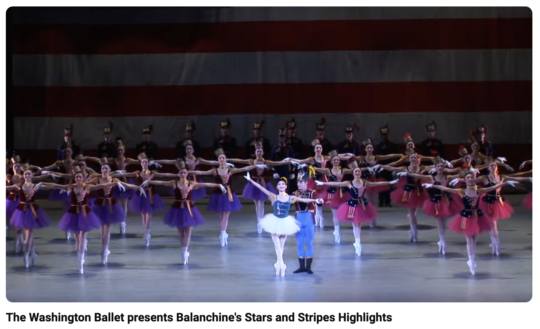 The Washington Ballet presents Balanchine's Stars and Stripes Highlights