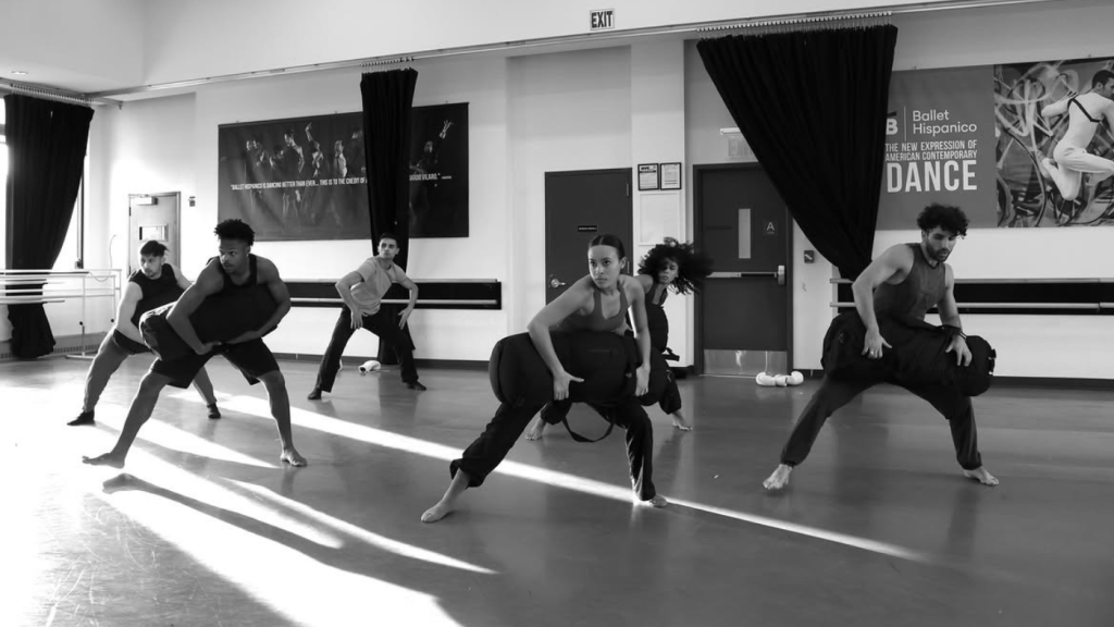 Ballet Hispánico rehearsing Marianela Boán’s Reactor Antígona. Courtesy of Ballet Hispánico New York.