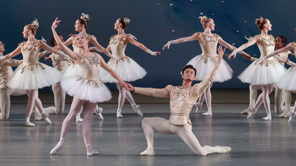 Isabella LaFreniere and Chun Wai Chan in Balanchine’s Diamonds. Choreography by George Balanchine © The George Balanchine Trust.