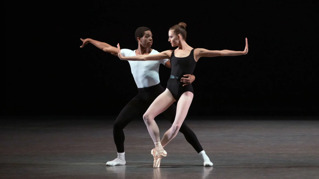 Mimi Staker and Christopher Grant in Balanchine’s The Four Temperaments. Choreography by George Balanchine © The George Balanchine Trust.
