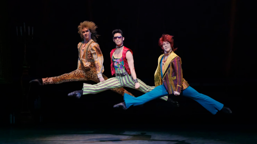 David Gabriel, KJ Takahashi, and Daniel Ulbricht in Ratmansky’s The Naked King. Photo © 2026 Erin Baiano.