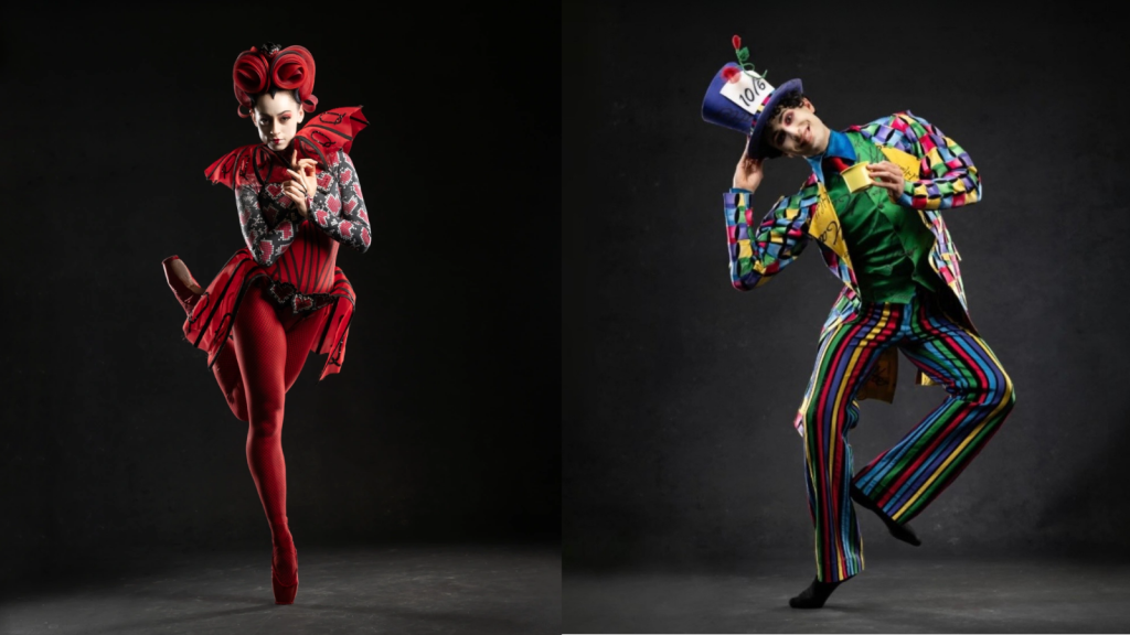 OBT Company Artist Leigh Goldberger and Apprentice Nicholas Kosanovich-Ware in ALICE (in wonderland). Photo by Jingzi Zhao.