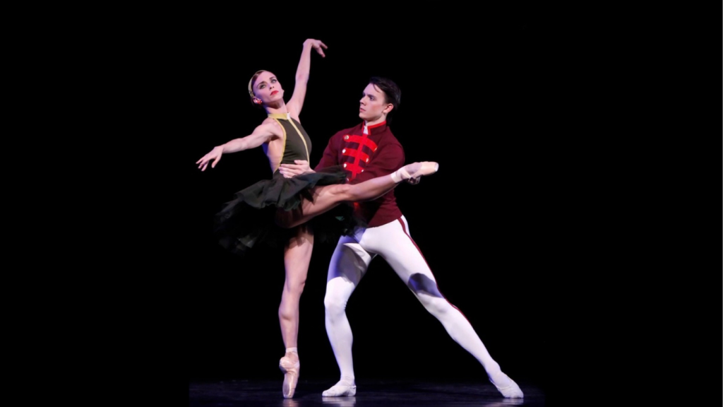 Former Houston Ballet dancers Lauren Majewski and William Newton in Stanton Welch’s The Long and Winding Road. Photo by Amitava Sarkar. Courtesy of Houston Ballet.